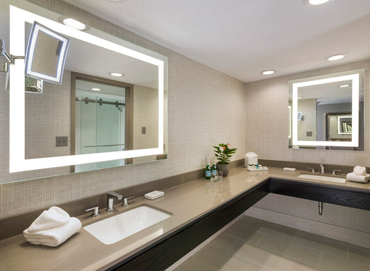 Séura Allegro Lighted Mirrors installed at the Crown Plaza property