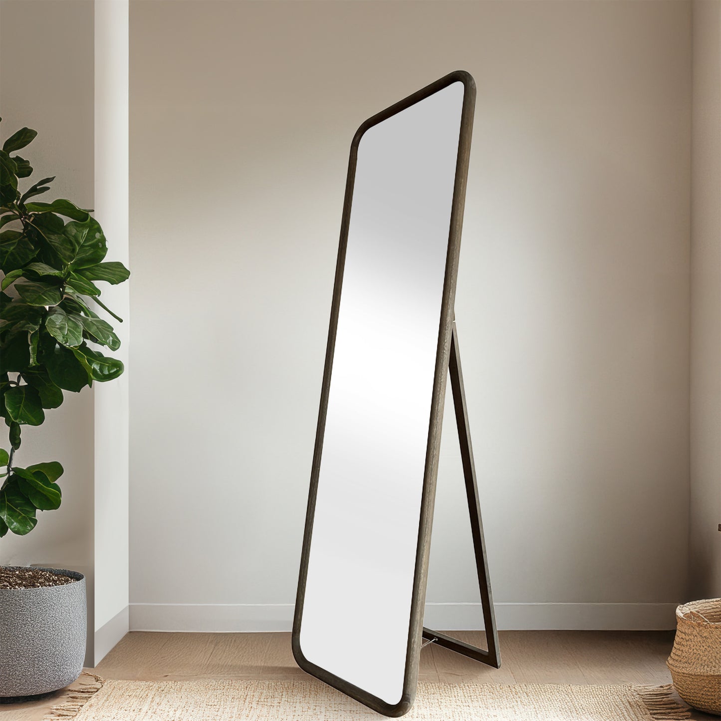 Carme Full-Length Mirror full length in an entryway