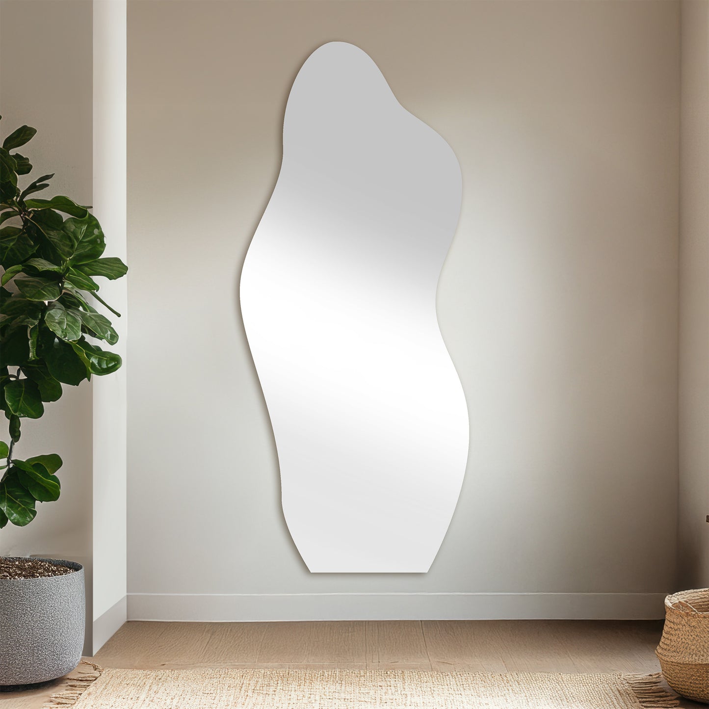 Opal Full-Length Mirror full length in an entryway