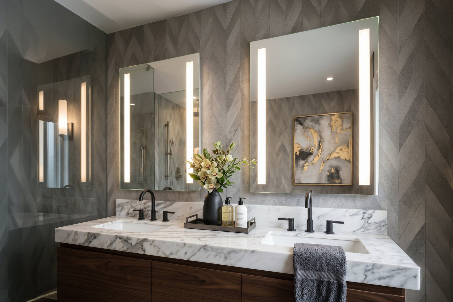 Ledge Lighted Mirror